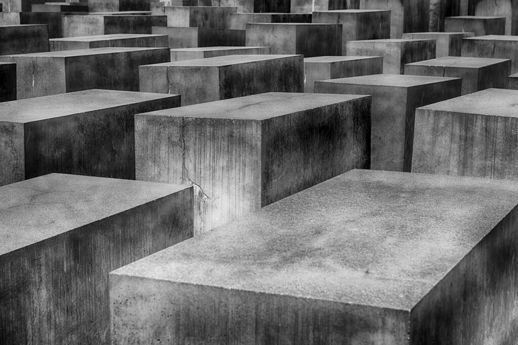 memorial, concrete blocks, concrete